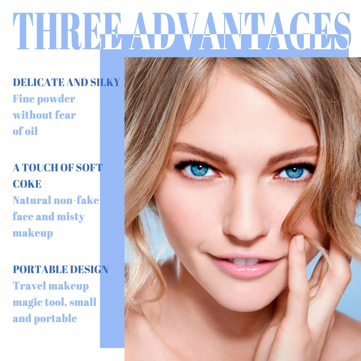 Setting Powder, Light and Delicate Powder Is Not Afraid of Oily Shine, Waterproof and Sweat-Proof, Create a Real and Natural Look, A Lightweight and Portable Makeup Tool (Classic Ivory, #1)