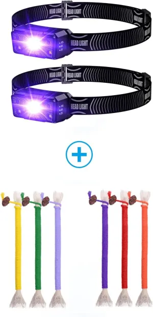 SEVENKA UV Headlamp & Silvervine Cat Toys