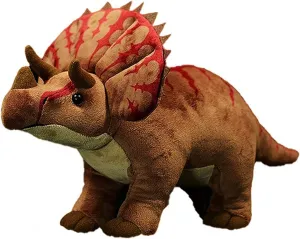 Simulated Triceratops Plush Toys, 14 Inches Cute Realistic Triceratops Stuffed Animal Soft Dinosaur Plush Toy for Kids Gifts Home Decor All Ages