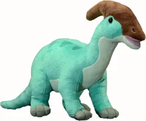 Simulation Parasaurolophus Plush Toy, 15 Inch Soft Realistic Parasaurolophus Stuffed Animal Dinosaur Plush Toy Kids Gifts Educational for All Ages