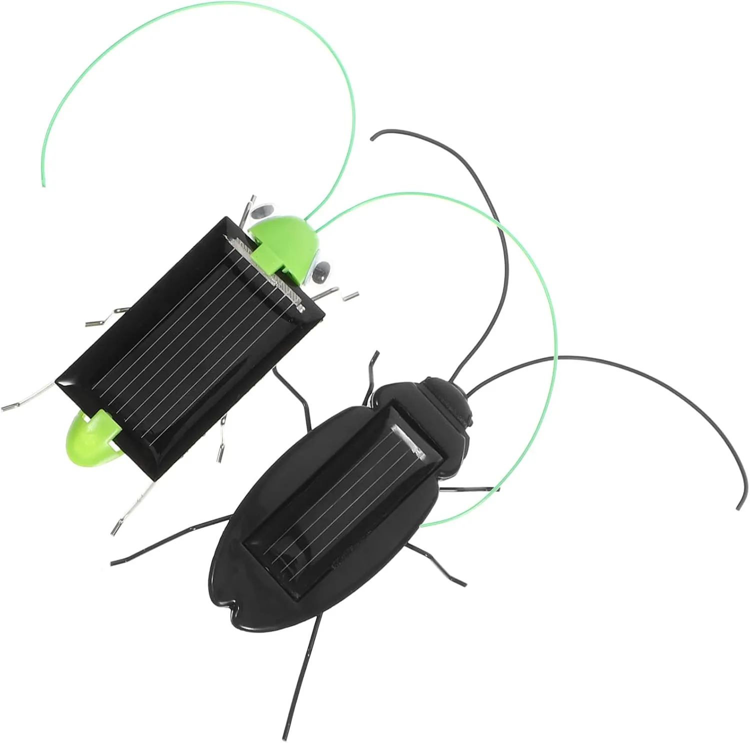 Simulation Powered Grasshopper - 2PCS Solar Energy Grasshopper Toys Simulation Squiz Toys Developmental Toys Puzzle Toys Solar Powered Insect Toys