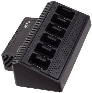 Six Bay Rapid Desk Charger for Simoco PAR-BATLM Rechargeable Two Way Radio (Built-in Power Supply)