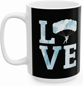 Skydiving Mug – Love for Parachuting, Freefall Adventure, Aerial Sports