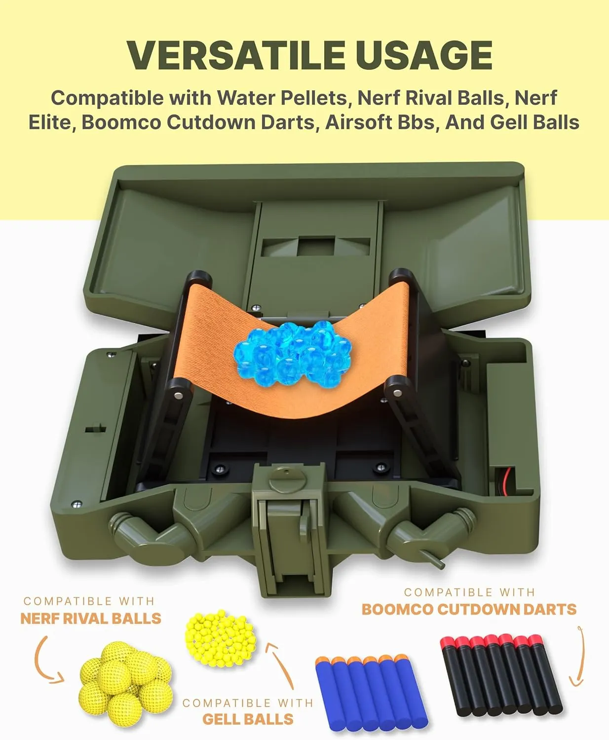 Skywin Toy Action Set for Play Games – Remote Control Included, Compatible with Foam Blasters (Green)