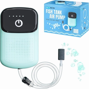 Skywin Battery Air Pump Aquarium, Battery Powered Aquarium Air Pump, Portable Bait Aerator for Transporting Fish, USB Air Pump Aquarium, Outdoor, Traveling, Moving, Bait Cooling, Power Outages