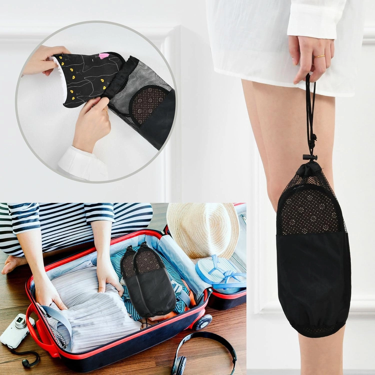 Slippers Soft Memory Foam Non-Slip Indoor House Slippers Home Shoes For Bedroom Hotel Travel Spa