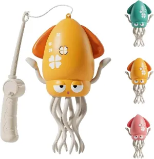 Smart Tentacle Explorer, Wiggly Wonder Octopus, Interactive Dancing Octopus Toy with LED Lights & Obstacle Avoidance, USB Rechargeable Automatic Sensing Educational Toys (Yellow Fishing Rod)