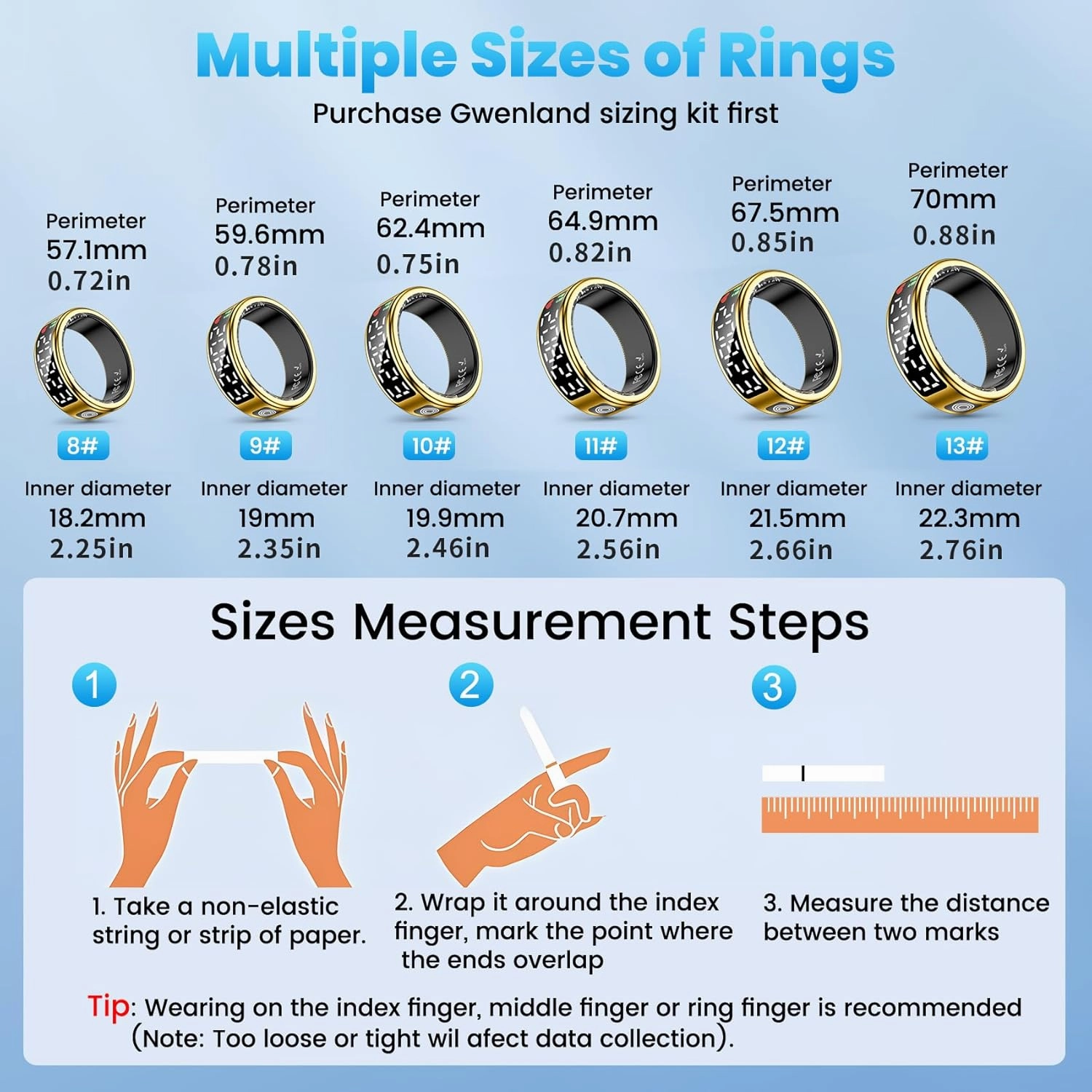 Smart Rings for Women Men, Health Fitness Tracker Ring with LED Display Screen, Sleep Tracker Rings Compatible with iOS/Android Activity Tracker/Heart Rate/SpO2/Sleep/Step