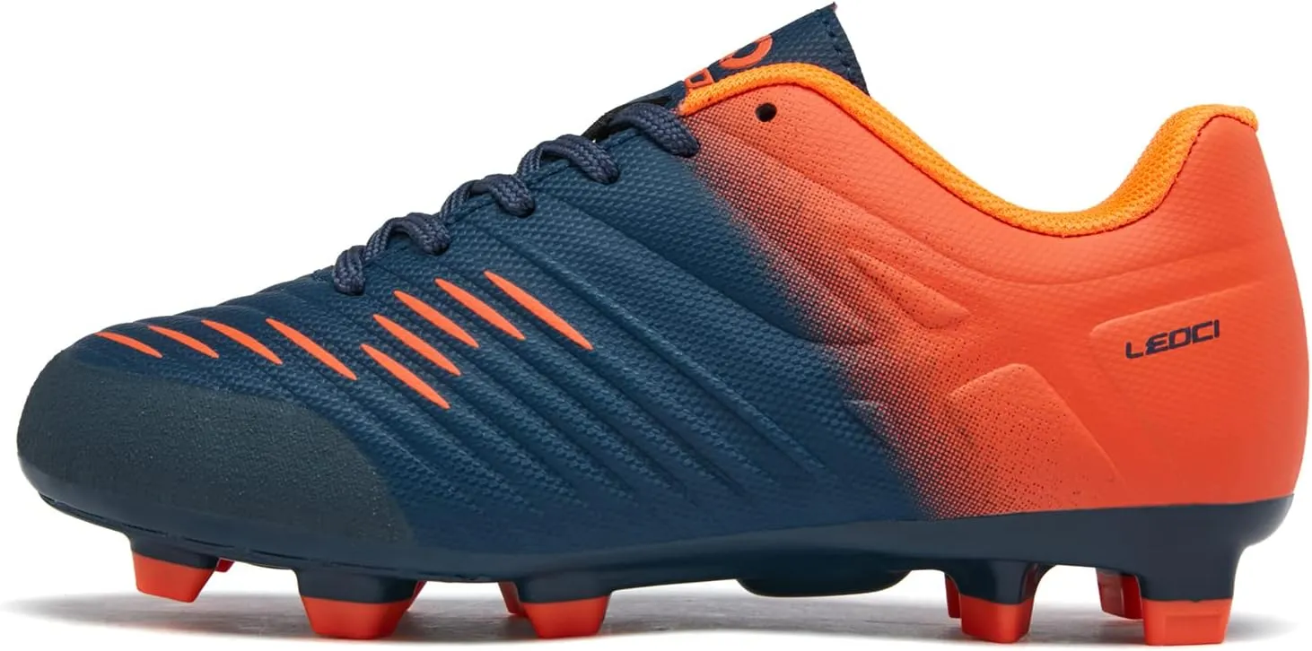 Soccer Shoes for Boys Pink Soccer Cleats Breathable Athletic Toddler Black Football Boots for Outdoor Indoor Soccer Shoes for Girls AG/FG