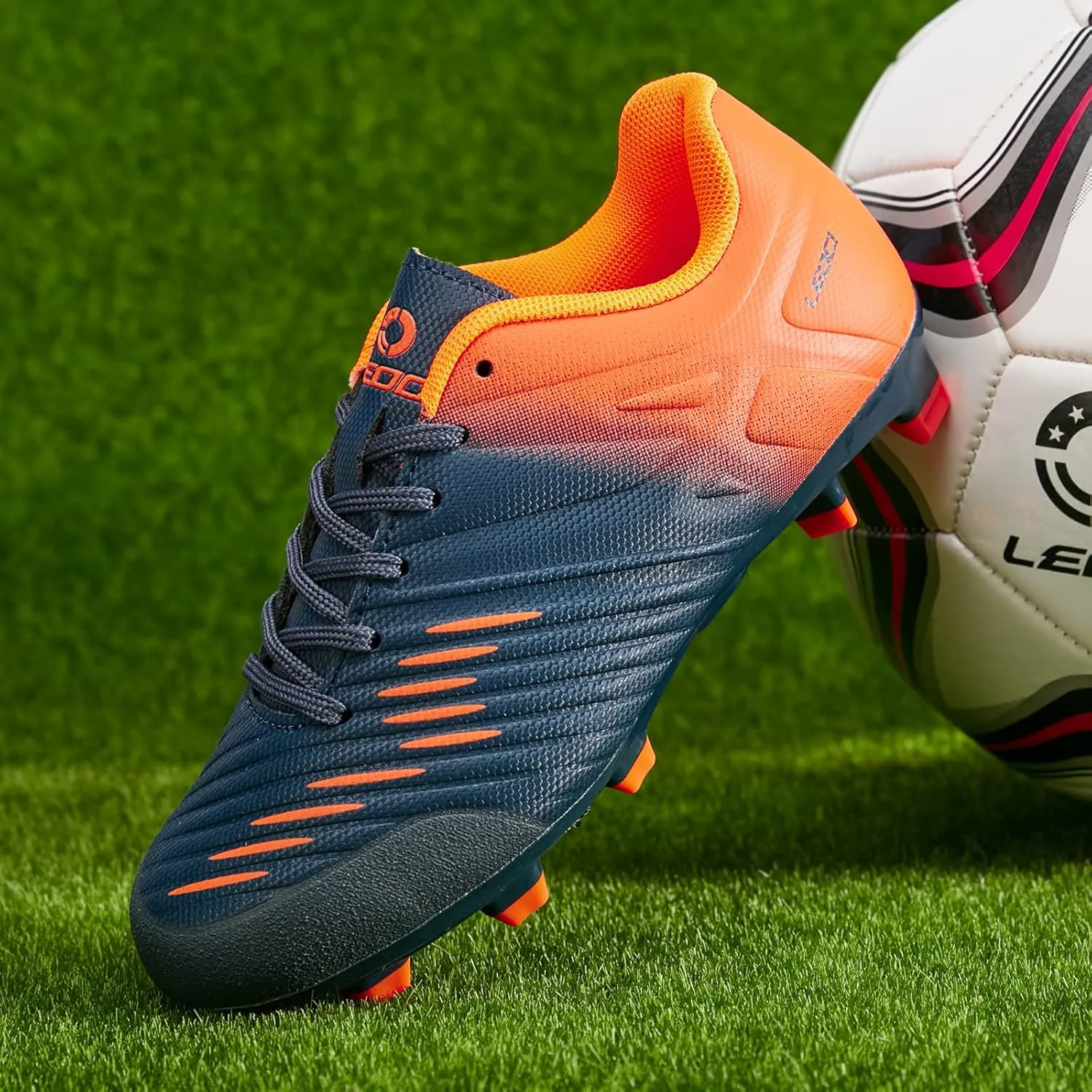 Soccer Shoes for Boys Pink Soccer Cleats Breathable Athletic Toddler Black Football Boots for Outdoor Indoor Soccer Shoes for Girls AG/FG
