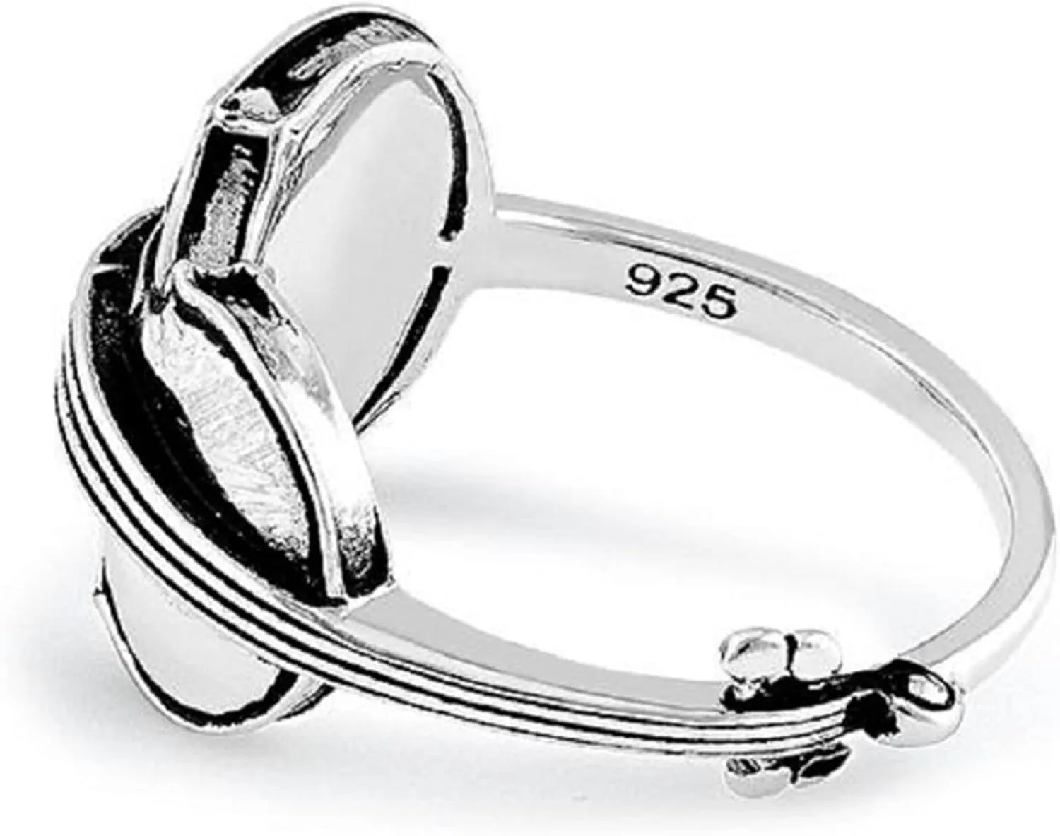 Solid 925 Sterling Silver Vintage Infinity Bow, Musical Guitar, Hammered Band Mens, Women's Stackable Rings | Statement, Spring Season Ring | Unisex Stacking Ring Bands | Graduation Gift