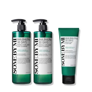 SOME BY MI AHA BHA PHA 30 Days Miracle Acne Clear Body Cleanser - Pack of 2   AHA BHA PHA 30 Days Miracle Acne Clear Foam