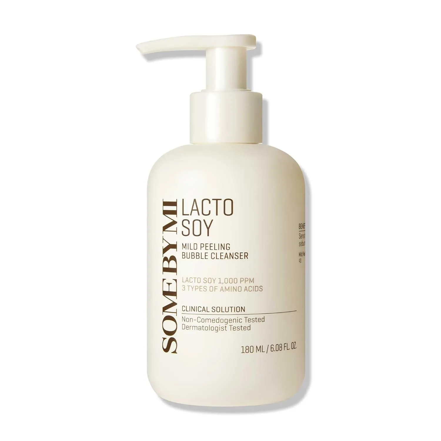 SOME BY MI Lacto Soy Mild Peeling Bubble Cleanser - 6.08Oz, 180ml - Daily Vegan Blackhead Removing Korean Face Wash for Skin Texture Care - Deeply Cleanses Sebum and Dead Skin Cells - Korean Skin Care