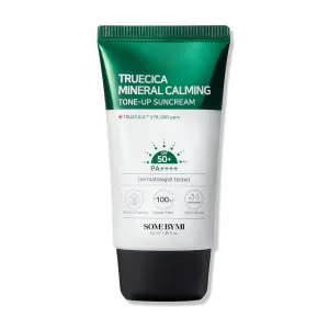 SOME BY MI Truecica Mineral Calming Tone-Up Suncream / SPF50 , PA     / 1.69Oz, 50ml / Brightening and Calming Effect/Mild Sun and UV Protection Sunscreen for Sensitive Skin