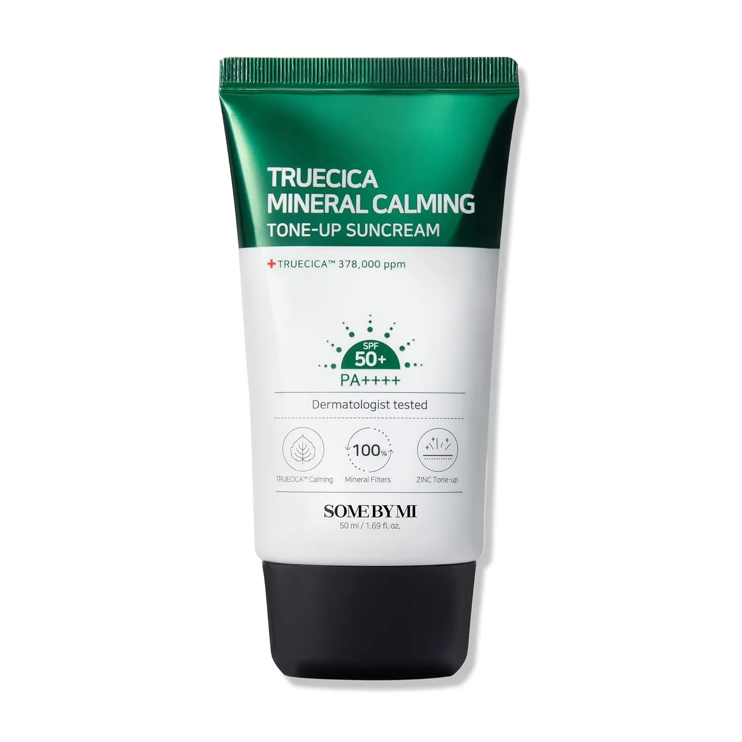 SOME BY MI Truecica Mineral Calming Tone-Up Suncream / SPF50 , PA     / 1.69Oz, 50ml / Brightening and Calming Effect/Mild Sun and UV Protection Sunscreen for Sensitive Skin
