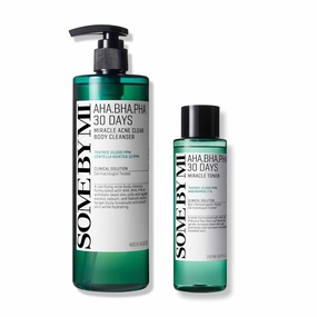 SOME BY MI AHA BHA PHA 30 Days Miracle Toner   30 Days Miracle Acne Clear Body Cleanser