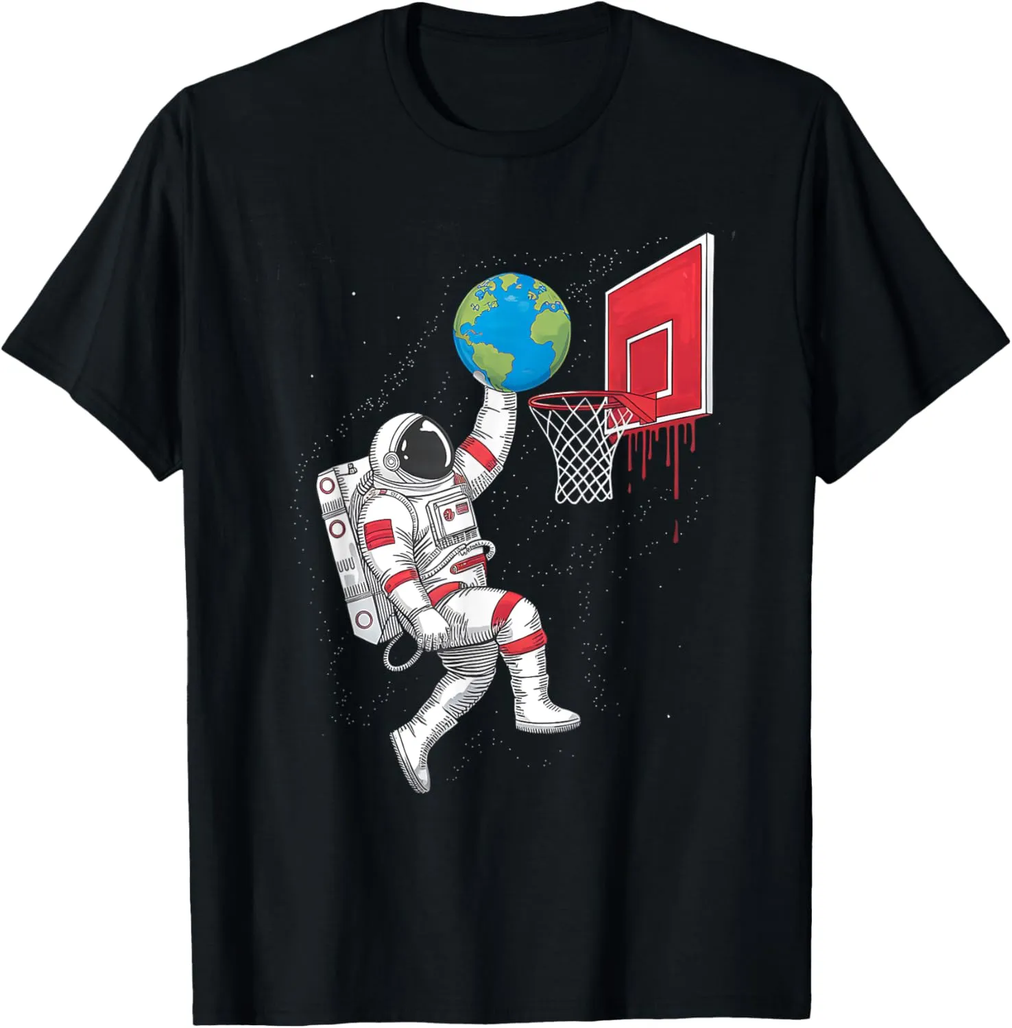 Space Dunk Astronaut Basketball Adventure Earth Lovers T-Shirt