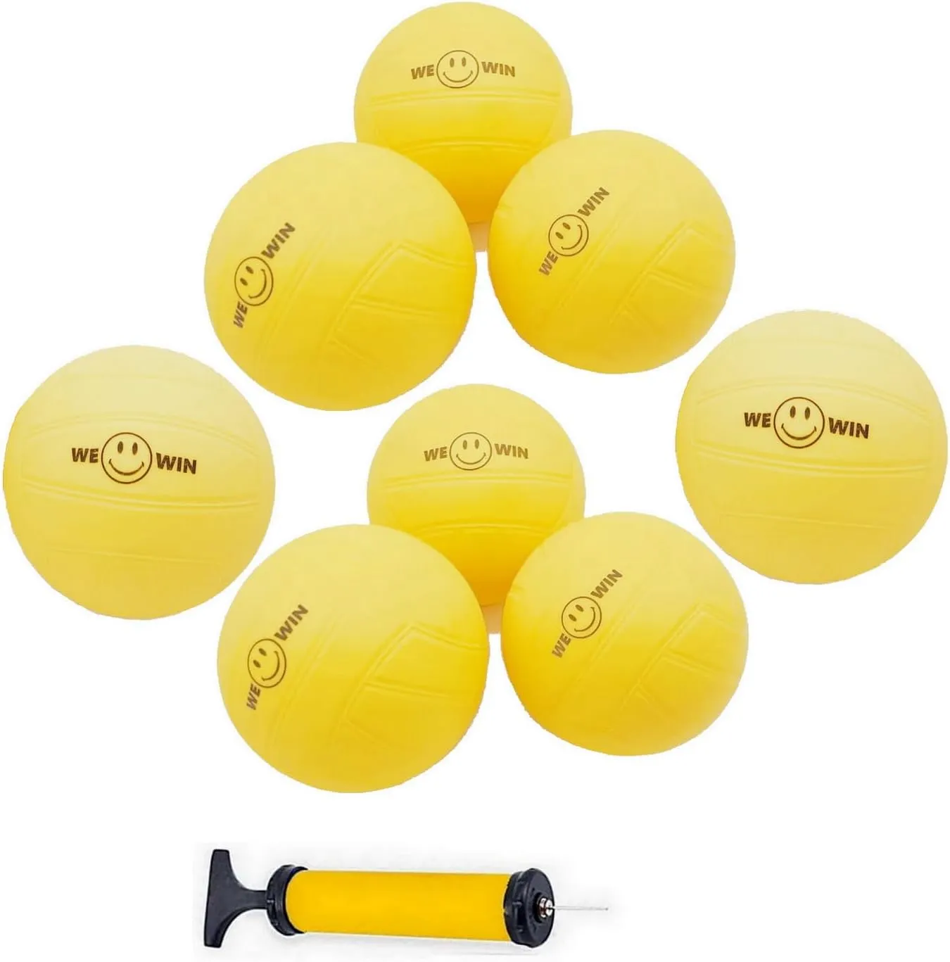 Spike Roundnet Game Replacement Balls Bulk, Mini Water Polo Balls, with Pump, for The Backyard, Beach, Park, Swimming Pool