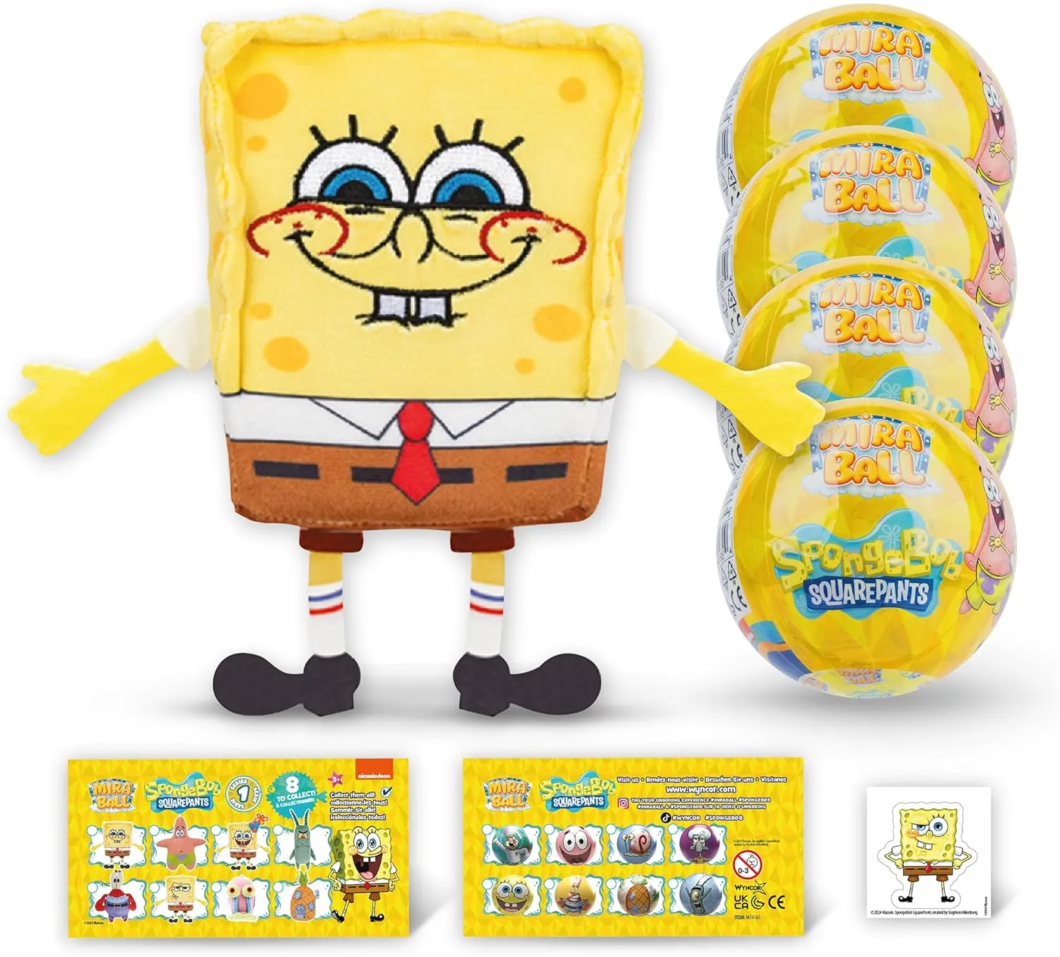 Spongebob Mystery Expandable Maxi Plush to UNbox, Collectible Squishy and Soft Plush with 4 Surprise, Limited Edition - Personalized Gifts & Great Toy Gift for Kids Aged 3  (4-Pack)