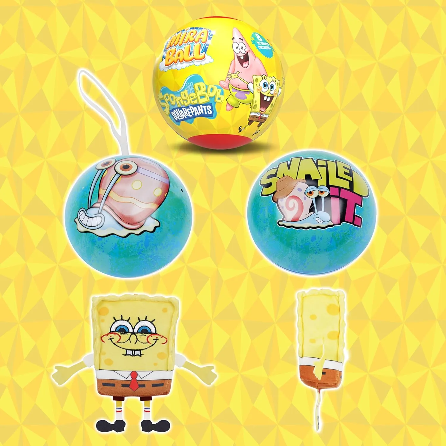 Spongebob Mystery Expandable Maxi Plush to UNbox, Collectible Squishy and Soft Plush with 4 Surprise, Limited Edition - Personalized Gifts & Great Toy Gift for Kids Aged 3  (4-Pack)