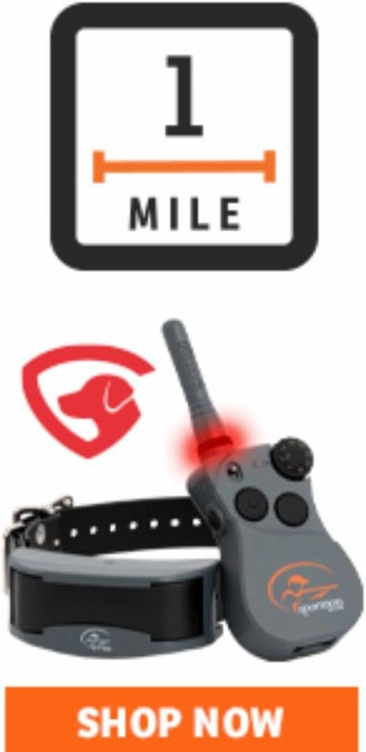 SportDOG Brand SportHunter 825X Dog Training Static Collar with Remote, 1/2 Mile Range Waterproof Dog E-Collar, Submersible up to 25 Ft, Rechargeable Training Device with Static, Vibrate and Tone