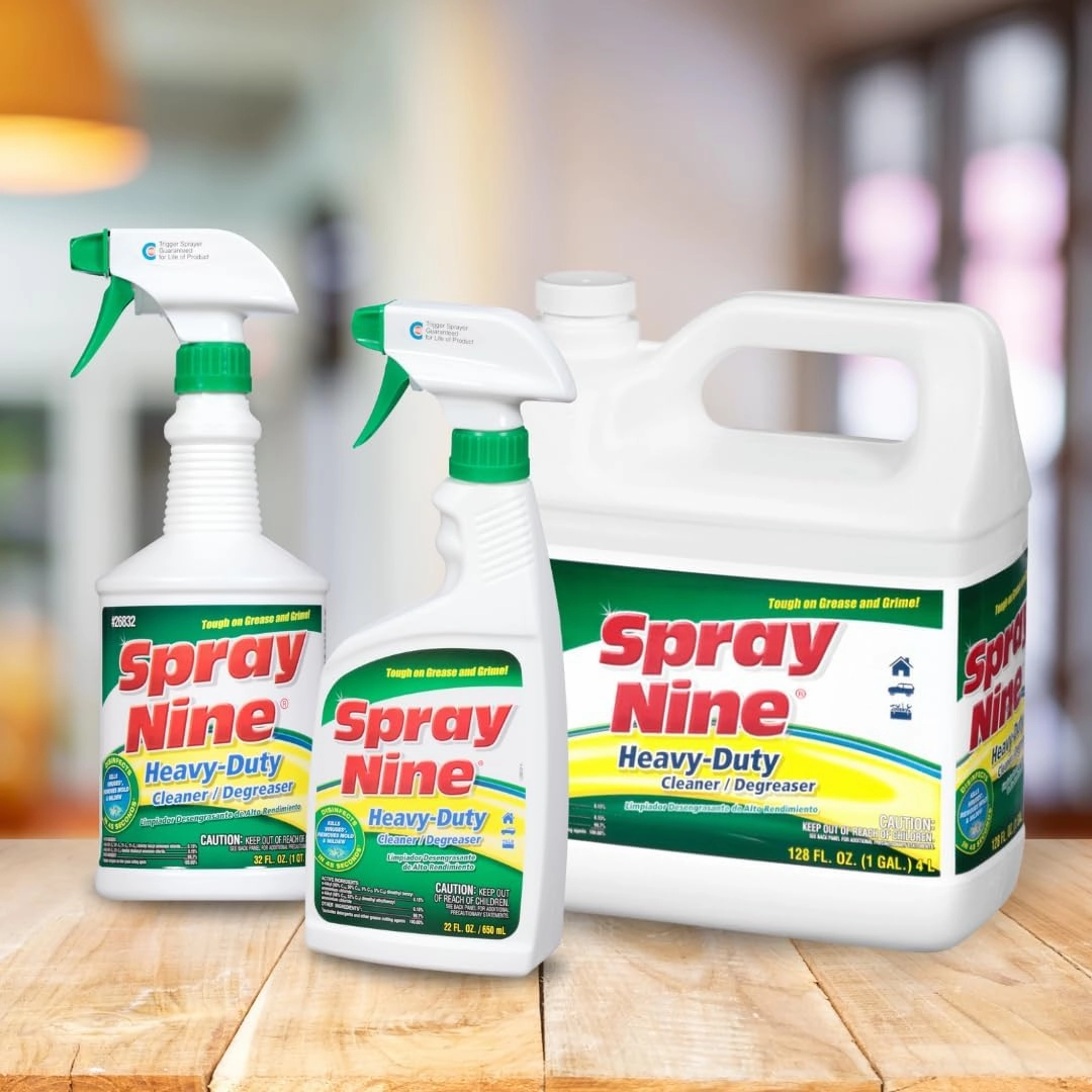 Spray Nine 26801-4PK Heavy Duty Cleaner, Degreaser & Disinfectant for Home, Yard Equipment, Automotive & More - Refill for Spray Bottle 1 Gallon (Pack of 4)
