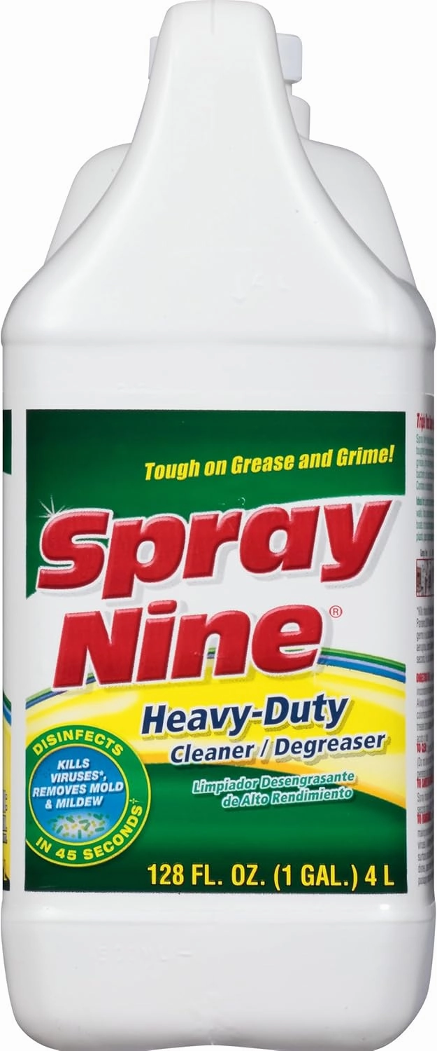 Spray Nine 26801-4PK Heavy Duty Cleaner, Degreaser & Disinfectant for Home, Yard Equipment, Automotive & More - Refill for Spray Bottle 1 Gallon (Pack of 4)