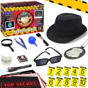 Spy Kit for Kids Detective Fingerprint Toys for 6 7 8 9 10 11 12 Year Old Boys Girls Secret Agent Investigation Science Set