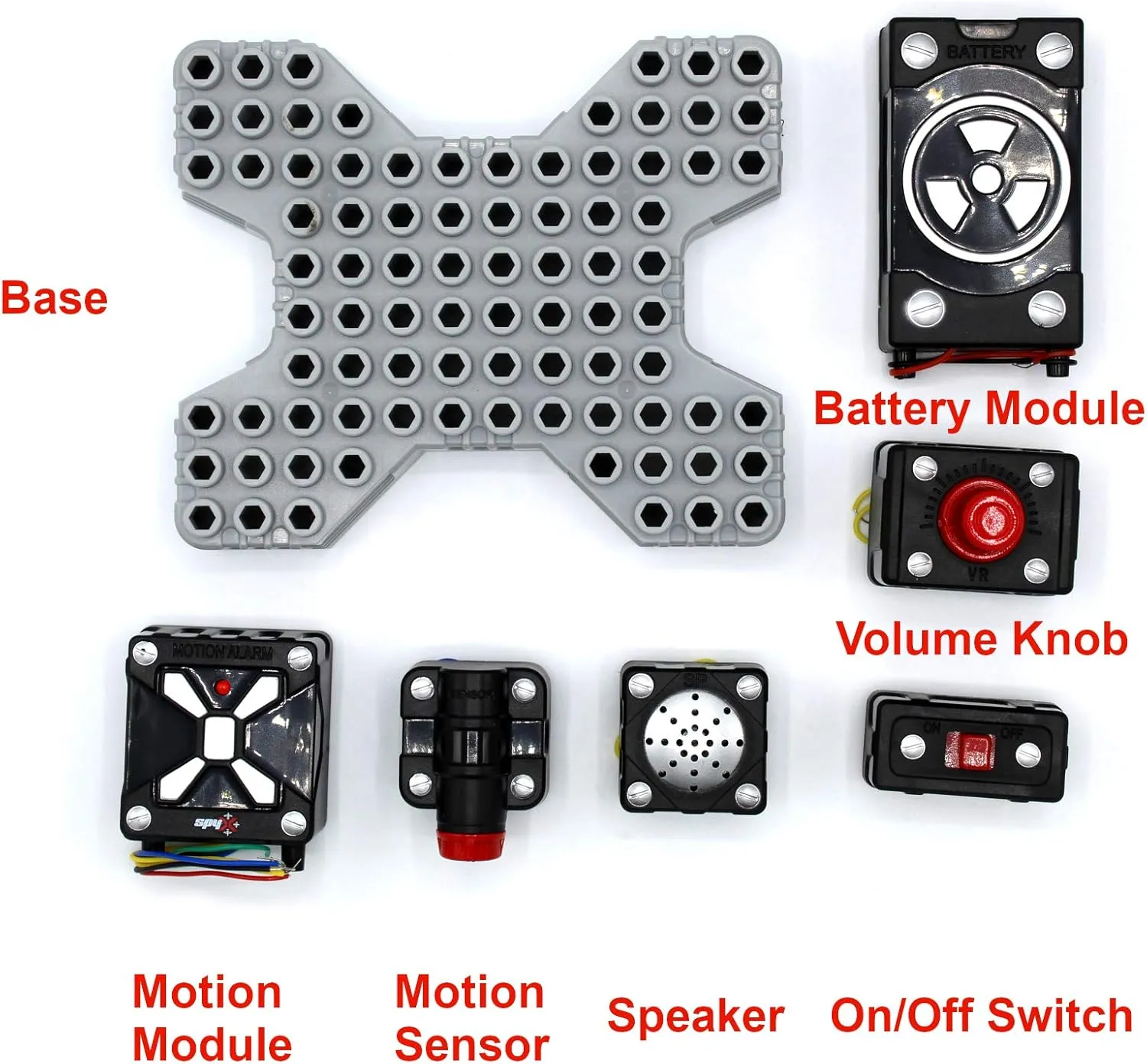 SpyX DIY Motion Alarm - Protect Your Stuff! STEM Educational Science Kit to Make Your Own Real-Working Spy Motion Sensor. Do It Yourself Electronic Spy Toy Gadget
