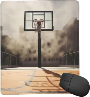 Square Mouse Pad with Non-Slip Rubber Base 7" x 9" Mouse Mat with Stitched Edge Amazing Basketball Court Gaming Mousepad for Wireless Mouse Computer Laptop Home Office Desk Pad