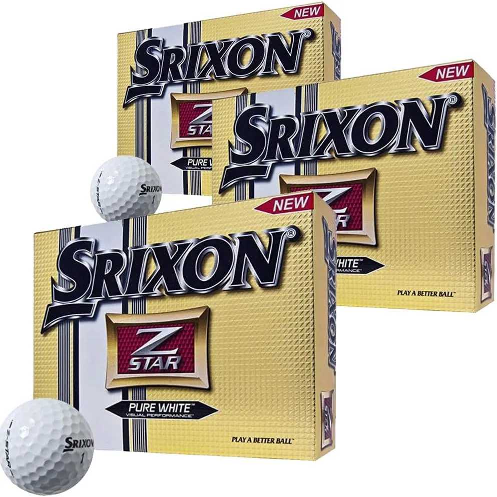 Srixon (3 Dozen) 2014 Z-Star 3 Golf Ball 12-Ball Pack White 36 Golf Balls 3do.
