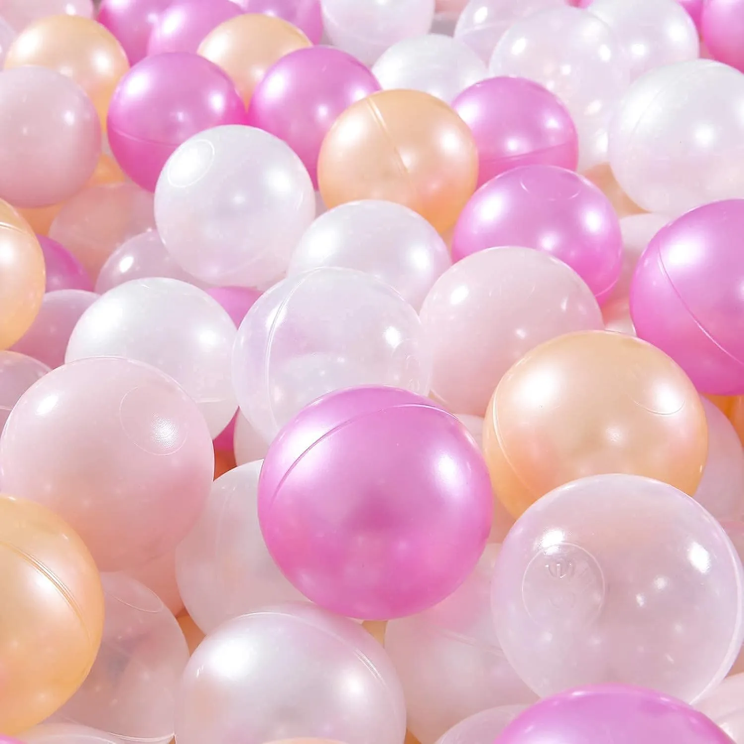 STARBOLO Ball Pit Balls Pack of 100 - BPA&Phthalate Free Non-Toxic Crush Proof Play Pit Soft Plastic Ball for 1 2 3 4 5 Years Old Toddlers Baby Kids Birthday Pool Tent Party