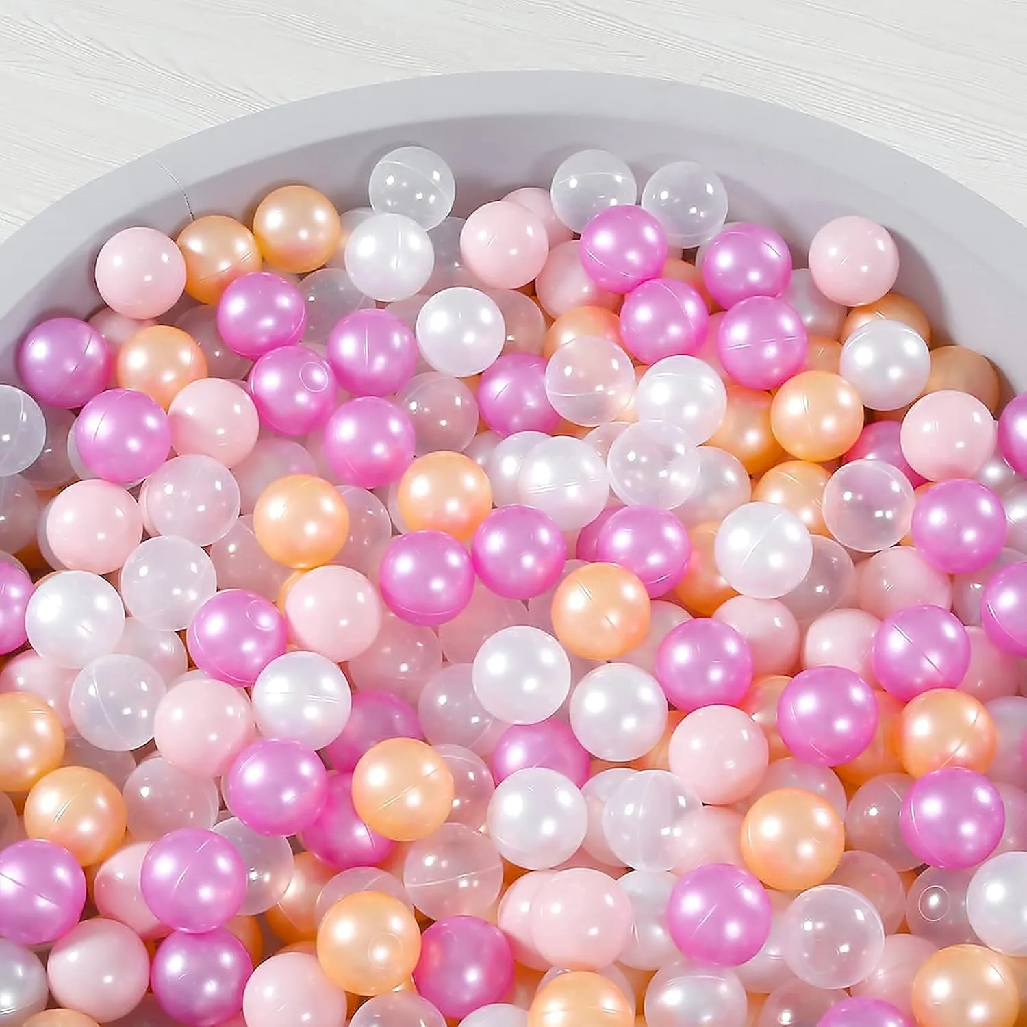 STARBOLO Ball Pit Balls Pack of 100 - BPA&Phthalate Free Non-Toxic Crush Proof Play Pit Soft Plastic Ball for 1 2 3 4 5 Years Old Toddlers Baby Kids Birthday Pool Tent Party