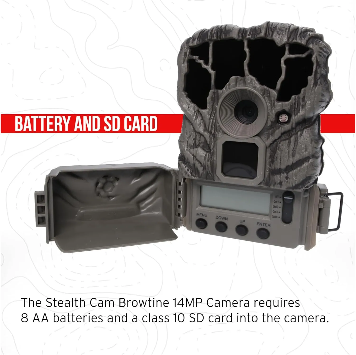 Stealth Cam Browtine 14MP Trail Camera Bundle with 32GB Memory Card (3-Pack) and Card Reader (3-Pack) (5 Items)