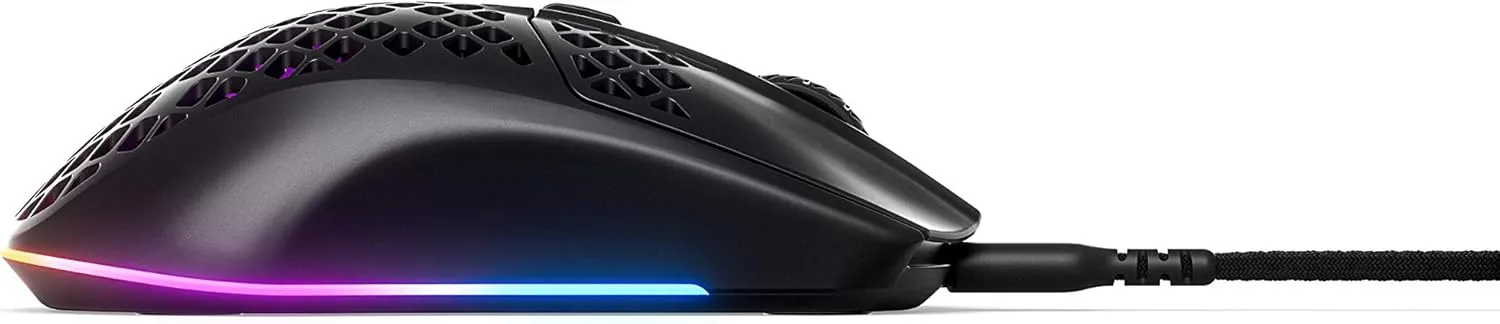 SteelSeries Aerox 3 - Super Light Gaming Mouse - 8,500 CPI TrueMove Core Optical Sensor - Ultra-lightweight Water Resistant Design - Universal USB-C connectivity