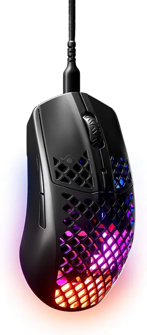 SteelSeries Aerox 3 - Super Light Gaming Mouse - 8,500 CPI TrueMove Core Optical Sensor - Ultra-lightweight Water Resistant Design - Universal USB-C connectivity