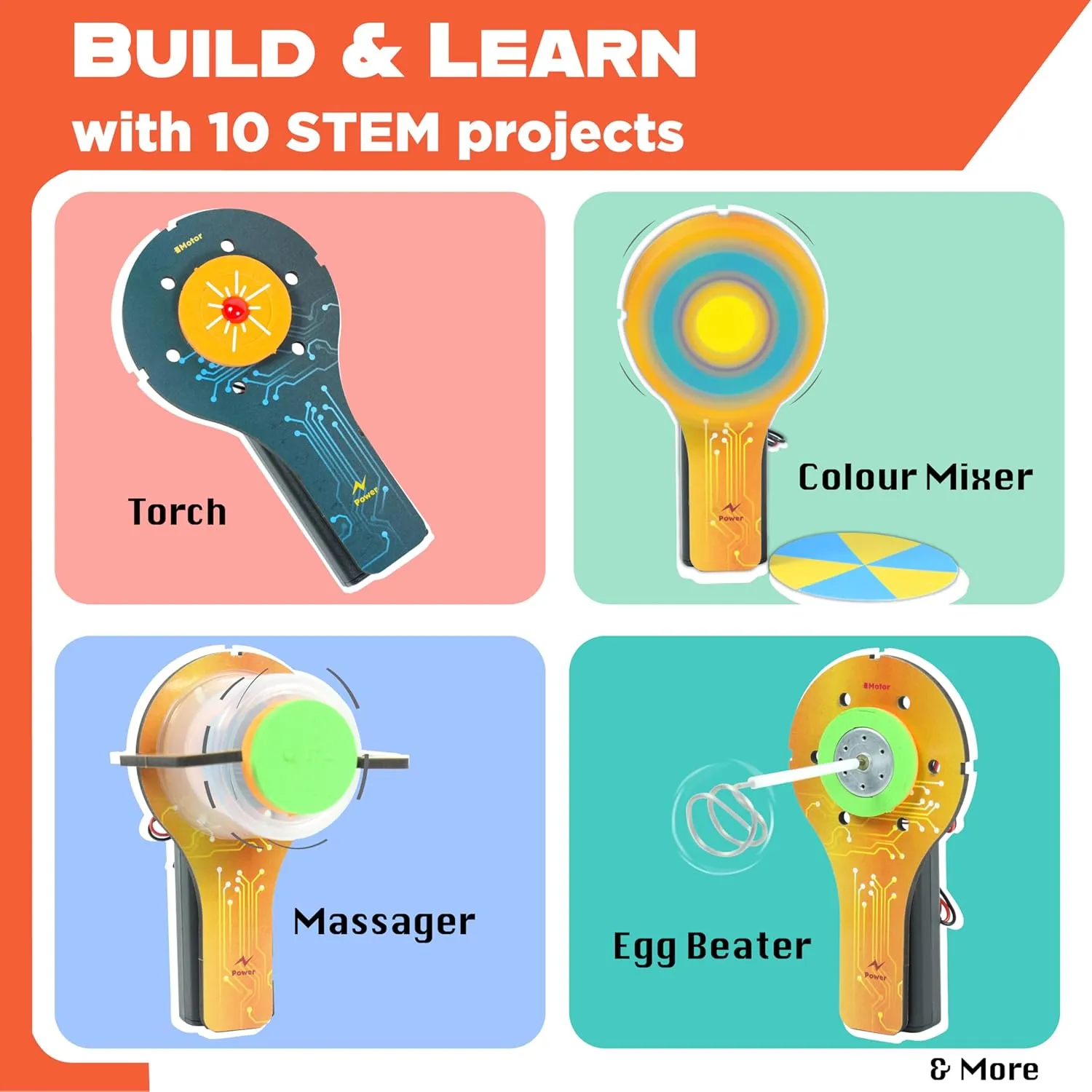 STEM Robotics Kit 7in1 Science Experiments Project Activities for Kids 6-8 8-12 Engineering Building Toy Electronic Motor Robot Craft for Boy 5 6 7 8 9 10 12  Year Old Girl Gift Summer Outdoor Toy