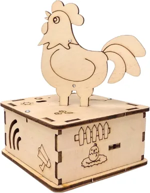 STEM Wooden Crowing Rooster Kit for Kids Age 8-12 – DIY Light-Controlled Sound Project, Educational Science Toy for Boys and Girls Ages 8,9,10,11,12