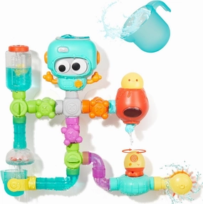 STEM Bath Toys for Kids 3-8 Years | 27 PCS DIY Assembly Water Pipe Building Kit | | Mold-Free Toddler Bathtub Wall Toys | Educational Engineering Learning Gift