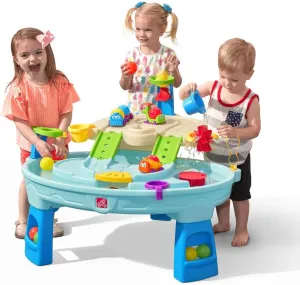 Step2 Ball Buddies Adventure Center Water Table for Kids, Indoor and Outdoor Kids Water Sensory Table Pool, Ages 1.5  Years Old, 23 Piece Water Toy Accessories, Blue