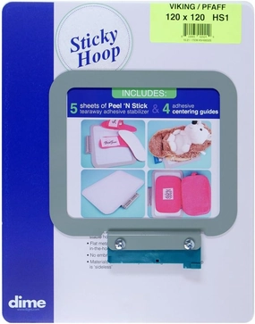 Sticky Hoop Husqvarna Viking/Pfaff (120 x 120mm) Embroidery Hoop for Machine Embroidery
