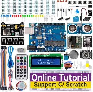 SunFounder Project Complete Starter kit Compatible with Arduino UNO R3 Arduino IDE/Scratch Coding with 42 Detailed Online Tutorials