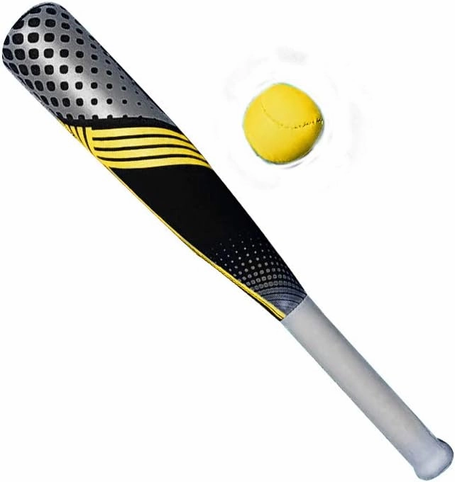 Swimline Neoprene Pool & Beach Accessory for Active Family Play, Backyard Games, and Water Sports – Waterproof Soft Baseball & Bat Set, Black & Yellow