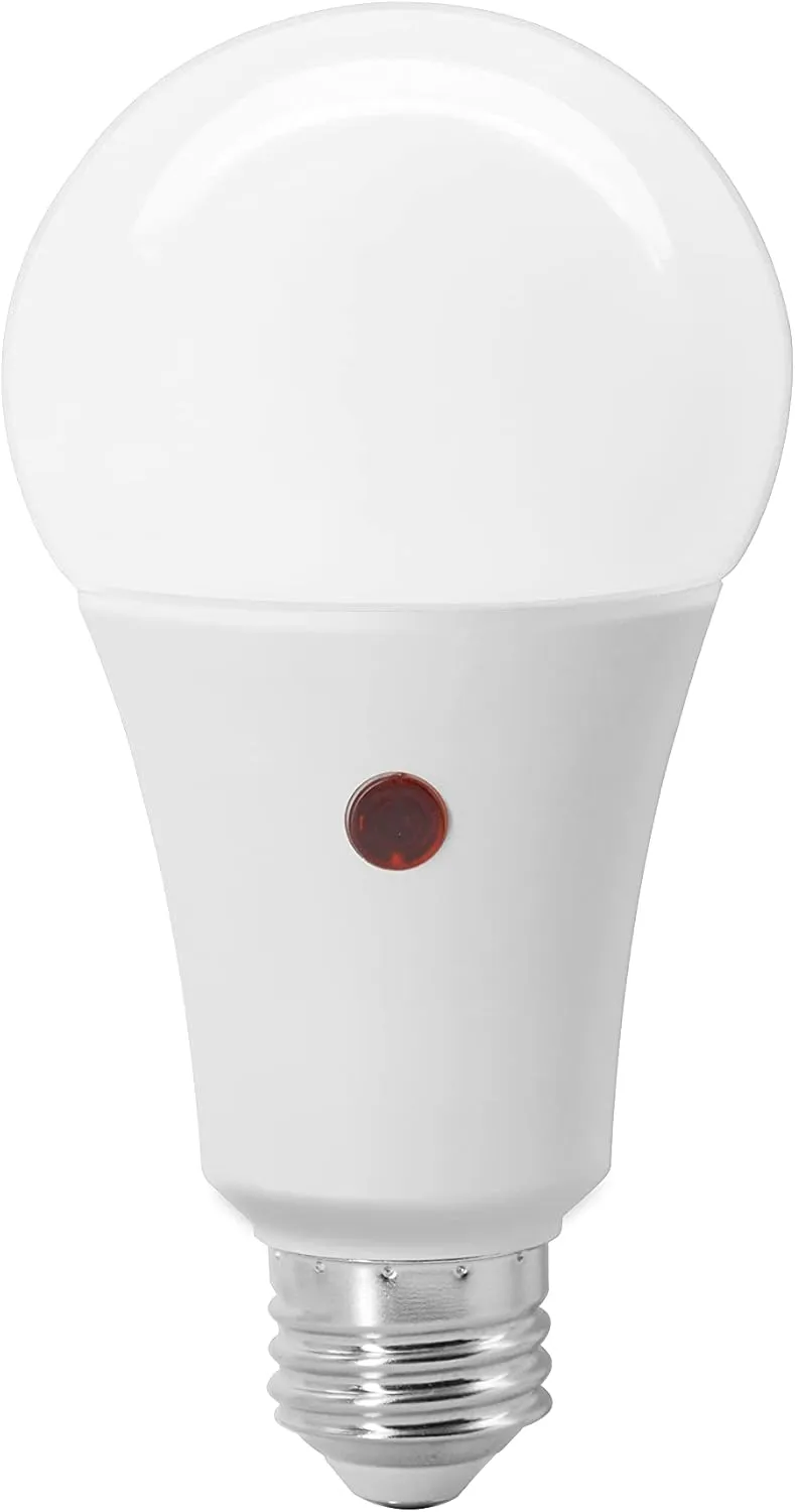 SYLVANIA Dusk to Dawn A21 LED Light Bulb with Auto On/Off Light Sensor, 100W=13W, 1500 Lumens, 2700K, Soft White - 6 Pack (41258)