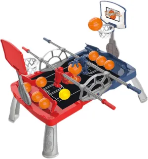 Table Basketball Games Set Mini Basketball Game Creative Novelty Toy Sport Basketball Desktop Toy for Children Birthday Gift, with Foot 10 Balls