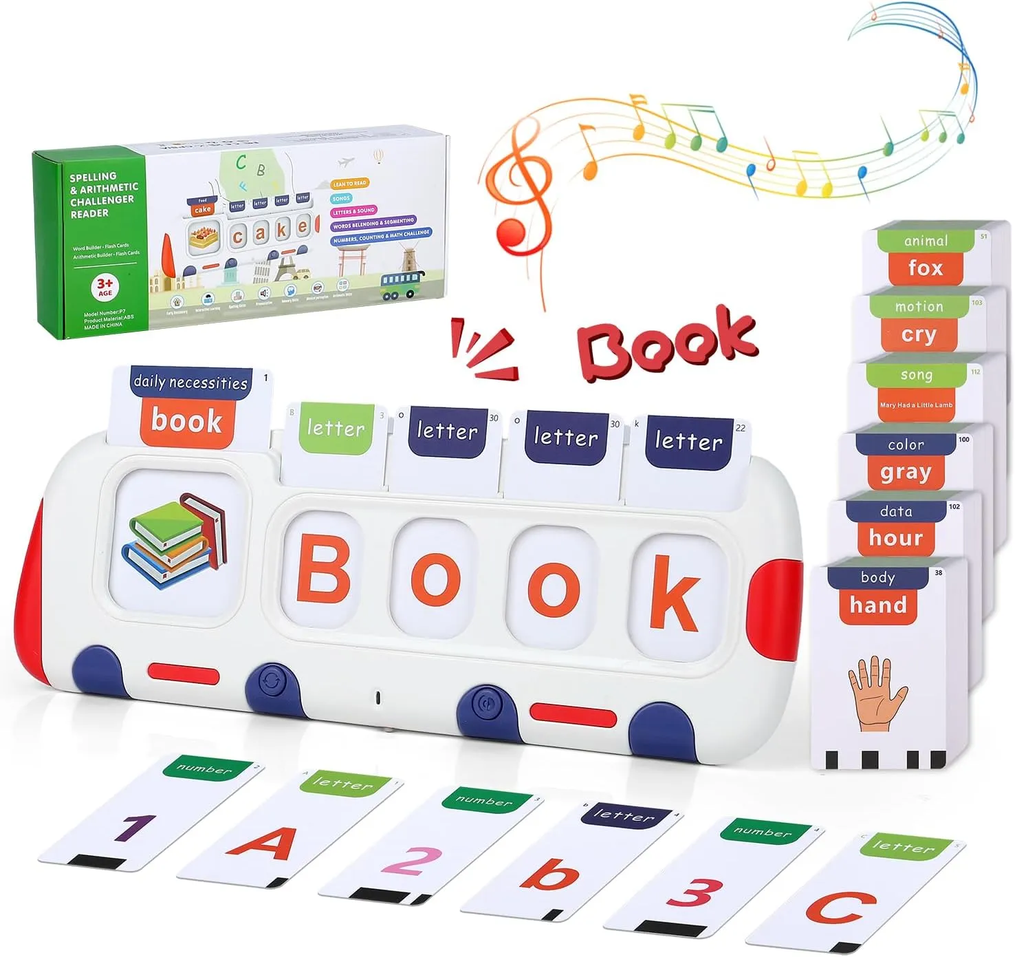Talking Flash Cards for Toddlers 3-8 Years, Autism Sensory Toys with 218 Sight Crds, Mastering Numbers, Letter Sound, Speech Therapy Phonics Toy, Montessori Learning Words Spell Games Gift for Kids