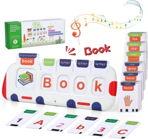 Talking Flash Cards for Toddlers 3-8 Years, Autism Sensory Toys with 218 Sight Crds, Mastering Numbers, Letter Sound, Speech Therapy Phonics Toy, Montessori Learning Words Spell Games Gift for Kids