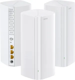 Tenda AX3000 WiFi 6 Mesh System Nova MX12 - Whole Home Covers up to 7000 sq.ft - Dual-Band Mesh Network for 160  Devices - 1.7 GHz Quad-Core CPU - Replaces Wireless Router - 3-Pack(2025 New Version)