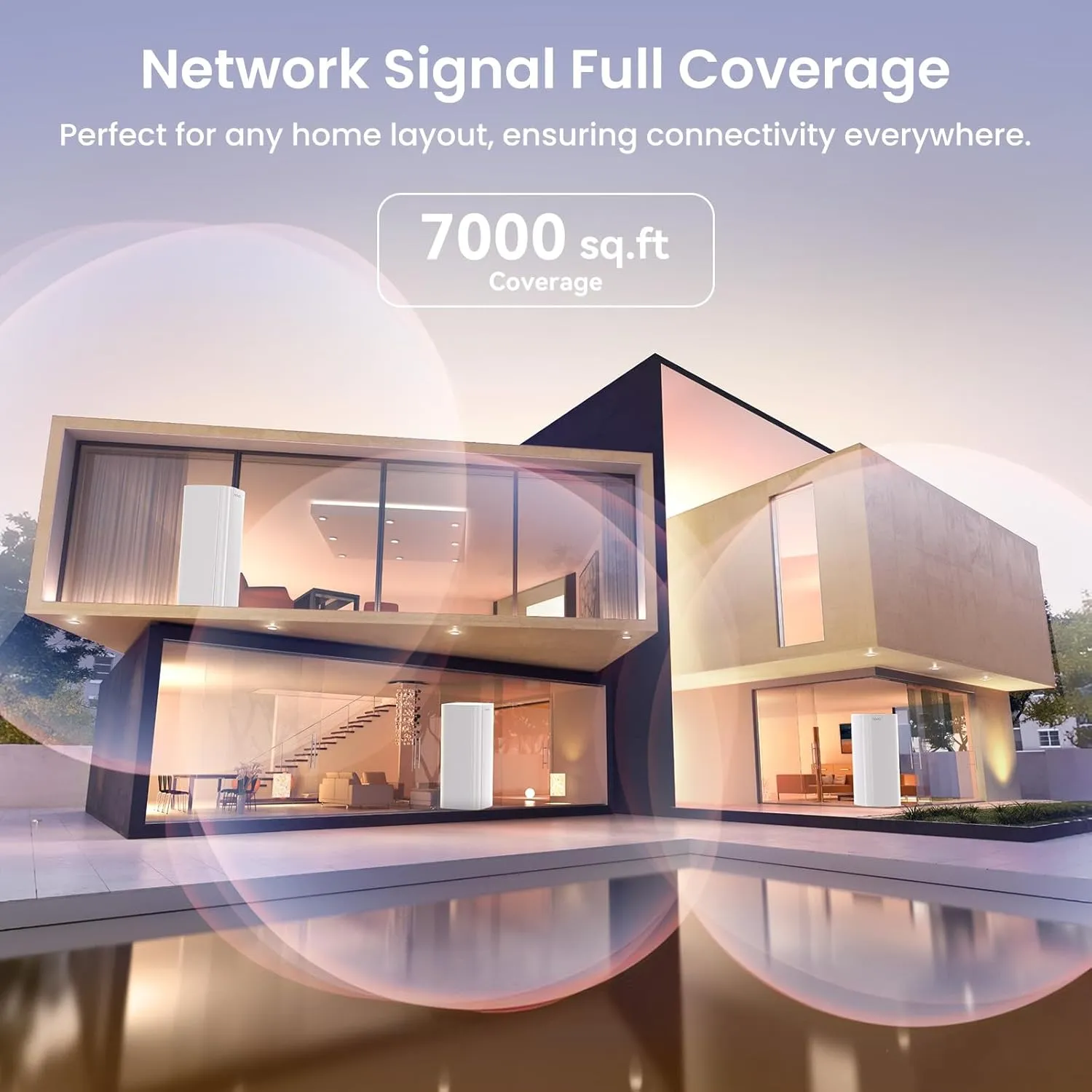 Tenda AX3000 WiFi 6 Mesh System Nova MX12 - Whole Home Covers up to 7000 sq.ft - Dual-Band Mesh Network for 160  Devices - 1.7 GHz Quad-Core CPU - Replaces Wireless Router - 3-Pack(2025 New Version)