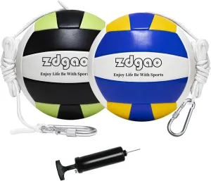 Tetherball Ball and Rope, Replacement Tether Ball with Carabiner, Ball Pump with Needle for Kids and Adults Backyard Game
